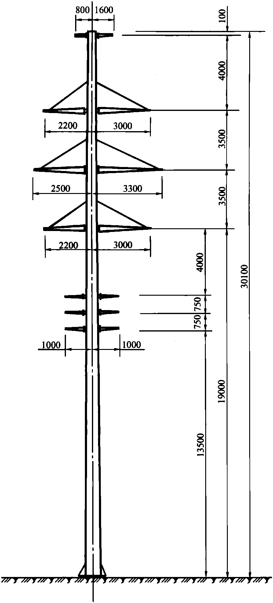 图5-107 四回路60°转角杆(2)